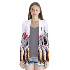 Electric Guitar Grunge Drape Collar Cardigan by Salman4z