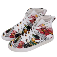 Electric Guitar Grunge Women s Hi-top Skate Sneakers by Salman4z