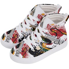 Electric Guitar Grunge Kids  Hi-top Skate Sneakers by Salman4z