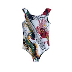 Electric Guitar Grunge Kids  Frill Swimsuit by Salman4z