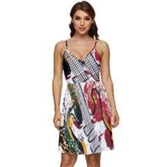 Electric Guitar Grunge V-neck Pocket Summer Dress  by Salman4z