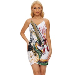 Electric Guitar Grunge Wrap Tie Front Dress by Salman4z