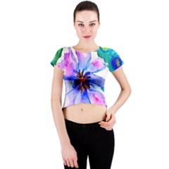 220cde476e6c434b8bbbaee3fd39d8f1 Crew Neck Crop Top by Fhkhan22