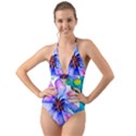 220cde476e6c434b8bbbaee3fd39d8f1 Halter Cut-Out One Piece Swimsuit View1