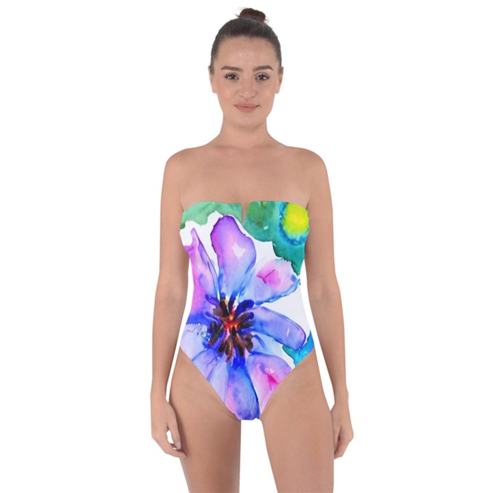 220cde476e6c434b8bbbaee3fd39d8f1 Tie Back One Piece Swimsuit