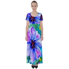 220cde476e6c434b8bbbaee3fd39d8f1 High Waist Short Sleeve Maxi Dress