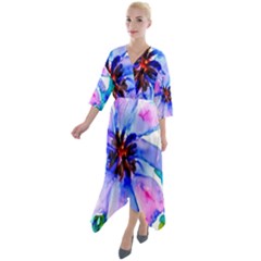 220cde476e6c434b8bbbaee3fd39d8f1 Quarter Sleeve Wrap Front Maxi Dress by Fhkhan22