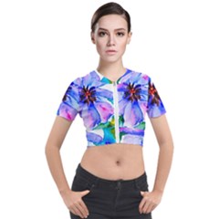 220cde476e6c434b8bbbaee3fd39d8f1 Short Sleeve Cropped Jacket by Fhkhan22