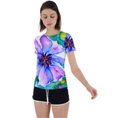 220cde476e6c434b8bbbaee3fd39d8f1 Back Circle Cutout Sports Tee