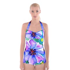 220cde476e6c434b8bbbaee3fd39d8f1 Boyleg Halter Swimsuit  by Fhkhan22