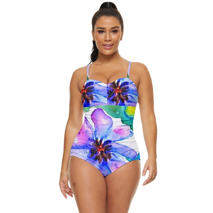 220cde476e6c434b8bbbaee3fd39d8f1 Retro Full Coverage Swimsuit