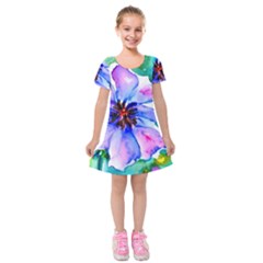 220cde476e6c434b8bbbaee3fd39d8f1 Kids  Short Sleeve Velvet Dress