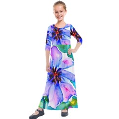 220cde476e6c434b8bbbaee3fd39d8f1 Kids  Quarter Sleeve Maxi Dress by Fhkhan22