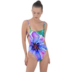 220cde476e6c434b8bbbaee3fd39d8f1 Tie Strap One Piece Swimsuit by Fhkhan22