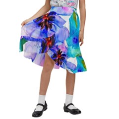 220cde476e6c434b8bbbaee3fd39d8f1 Kids  Ruffle Flared Wrap Midi Skirt by Fhkhan22