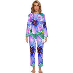 220cde476e6c434b8bbbaee3fd39d8f1 Womens  Long Sleeve Lightweight Pajamas Set