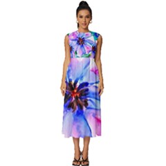 220cde476e6c434b8bbbaee3fd39d8f1 Sleeveless Round Neck Midi Dress by Fhkhan22