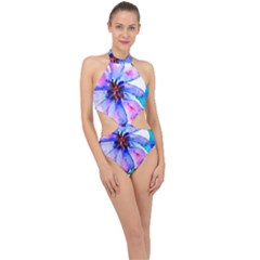 220cde476e6c434b8bbbaee3fd39d8f1 Halter Side Cut Swimsuit by Fhkhan22