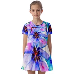 220cde476e6c434b8bbbaee3fd39d8f1 Kids  Short Sleeve Pinafore Style Dress by Fhkhan22