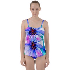 220cde476e6c434b8bbbaee3fd39d8f1 Twist Front Tankini Set by Fhkhan22