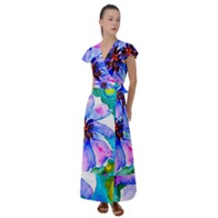 220cde476e6c434b8bbbaee3fd39d8f1 Flutter Sleeve Maxi Dress by Fhkhan22