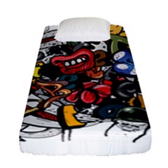 Mural Graffiti Paint Fitted Sheet (single Size) by Salman4z