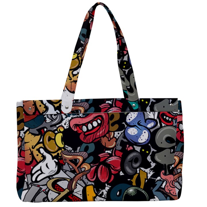 Mural Graffiti Paint Canvas Work Bag