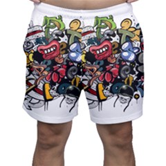 Mural Graffiti Paint Men s Shorts by Salman4z