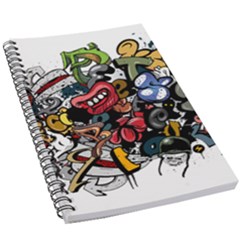 Mural Graffiti Paint 5 5  X 8 5  Notebook by Salman4z