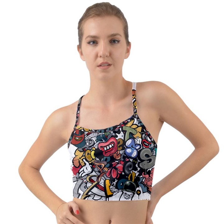 Mural Graffiti Paint Mini Tank Bikini Top