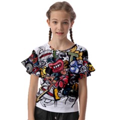 Mural Graffiti Paint Kids  Cut Out Flutter Sleeves by Salman4z