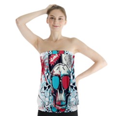 That Cool Graffiti Skull Strapless Top by Salman4z