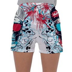 That Cool Graffiti Skull Sleepwear Shorts by Salman4z