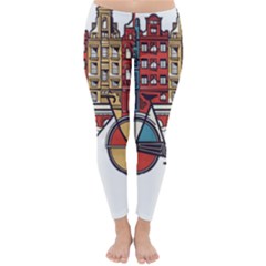 Amsterdam Graphic Design Poster Illustration Classic Winter Leggings by Salman4z