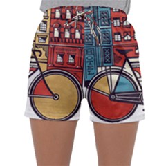 Amsterdam Graphic Design Poster Illustration Sleepwear Shorts by Salman4z