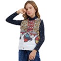 Amsterdam Graphic Design Poster Illustration Kid s Short Button Up Puffer Vest	 View3