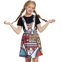 Amsterdam Graphic Design Poster Illustration Kids  Apron Dress by Salman4z