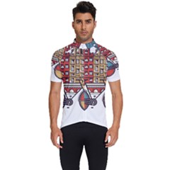 Amsterdam Graphic Design Poster Illustration Men s Short Sleeve Cycling Jersey by Salman4z