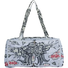 Drawing Clip Art Hand Painted Abstract Creative Space Squid Radio Multi Function Bag by Salman4z