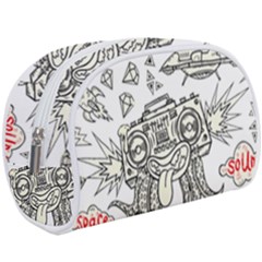 Drawing Clip Art Hand Painted Abstract Creative Space Squid Radio Make Up Case (large) by Salman4z