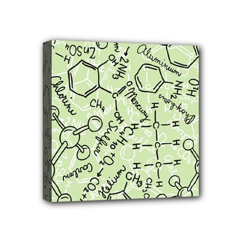 Multicolored Chemical Bond Illustration Chemistry Formula Science Mini Canvas 4  X 4  (stretched) by Salman4z