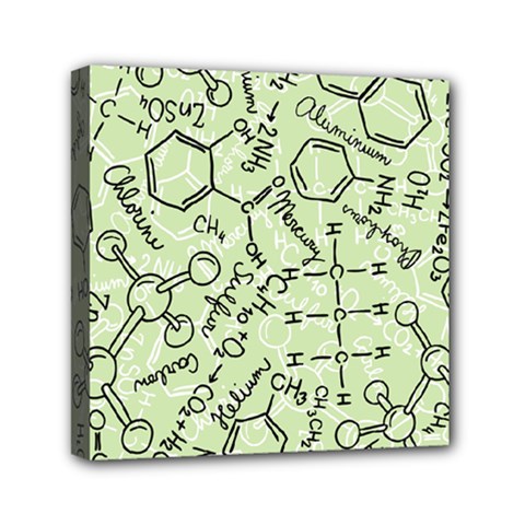 Multicolored Chemical Bond Illustration Chemistry Formula Science Mini Canvas 6  X 6  (stretched) by Salman4z