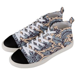 Texture Ornament Paisley Men s Mid-top Canvas Sneakers by Salman4z