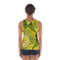 Doodles Patterns Ornament Vector Flowers Green Sport Tank Top  View2