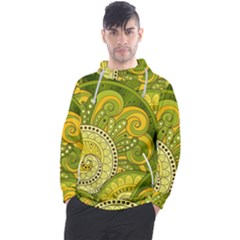 Doodles Patterns Ornament Vector Flowers Green Men s Pullover Hoodie by Salman4z