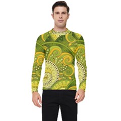 Doodles Patterns Ornament Vector Flowers Green Men s Long Sleeve Rash Guard by Salman4z