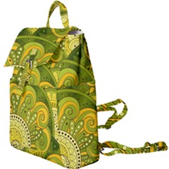 Doodles Patterns Ornament Vector Flowers Green Buckle Everyday Backpack by Salman4z