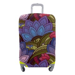 Purple Red And Green Flowers Digital Wallpaper Patterns Ornament Luggage Cover (small) by Salman4z