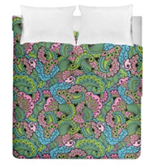 Background Texture Paisley Pattern Duvet Cover Double Side (queen Size) by Salman4z