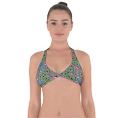 Background Texture Paisley Pattern Halter Neck Bikini Top by Salman4z